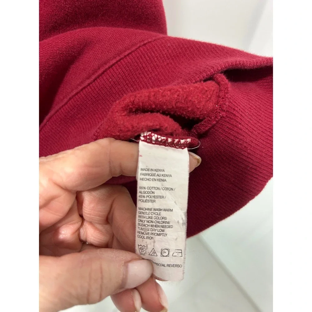 Arrow USA 1851 Mens Red Quarter Zip Fleece Pullover Sweatshirt Size XL